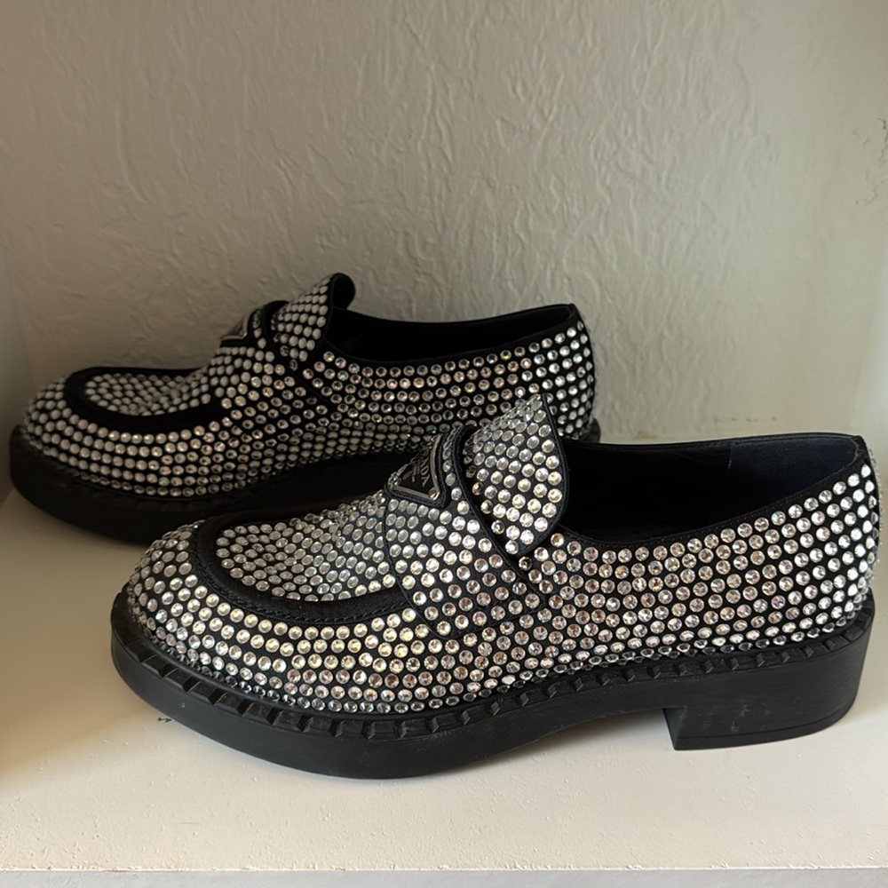 Gently worn Genuine PRADA Calzature Donna Crystal Shoes - Picture 8 of 9